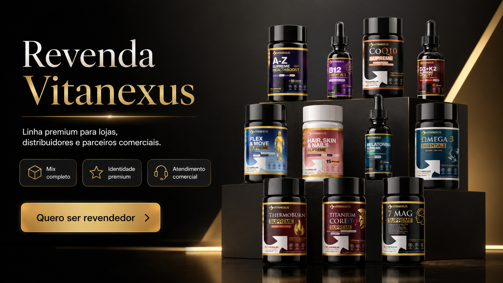 Revenda Vitanexus: linha premium de suplementos
